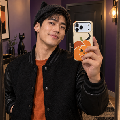 Pumpkin Moon | Geometric Jack-o'-Lantern Phone Case