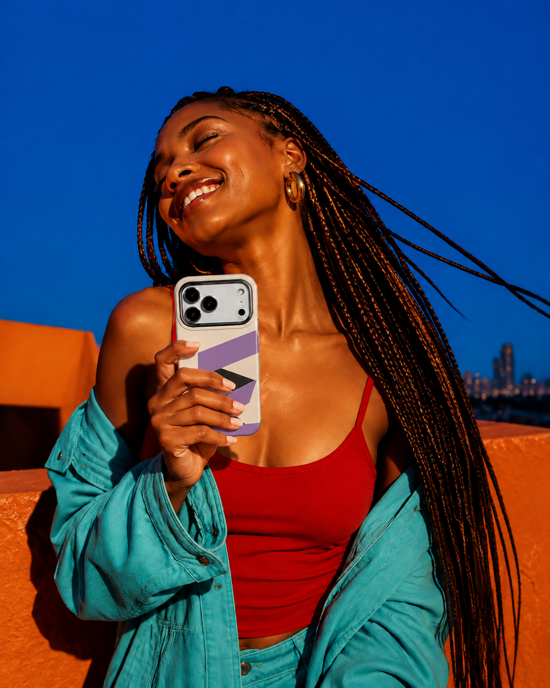 Lavender Fold | Purple Geometric Phone Case