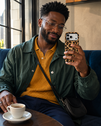 Savanna Fold | Golden Leopard Phone Case