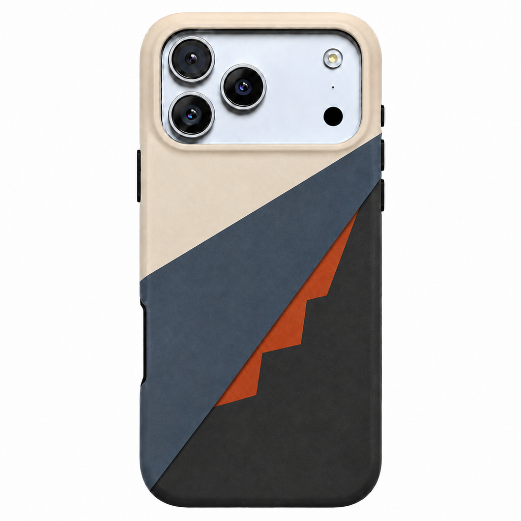 Cut Through | Navy Geometric Phone Case