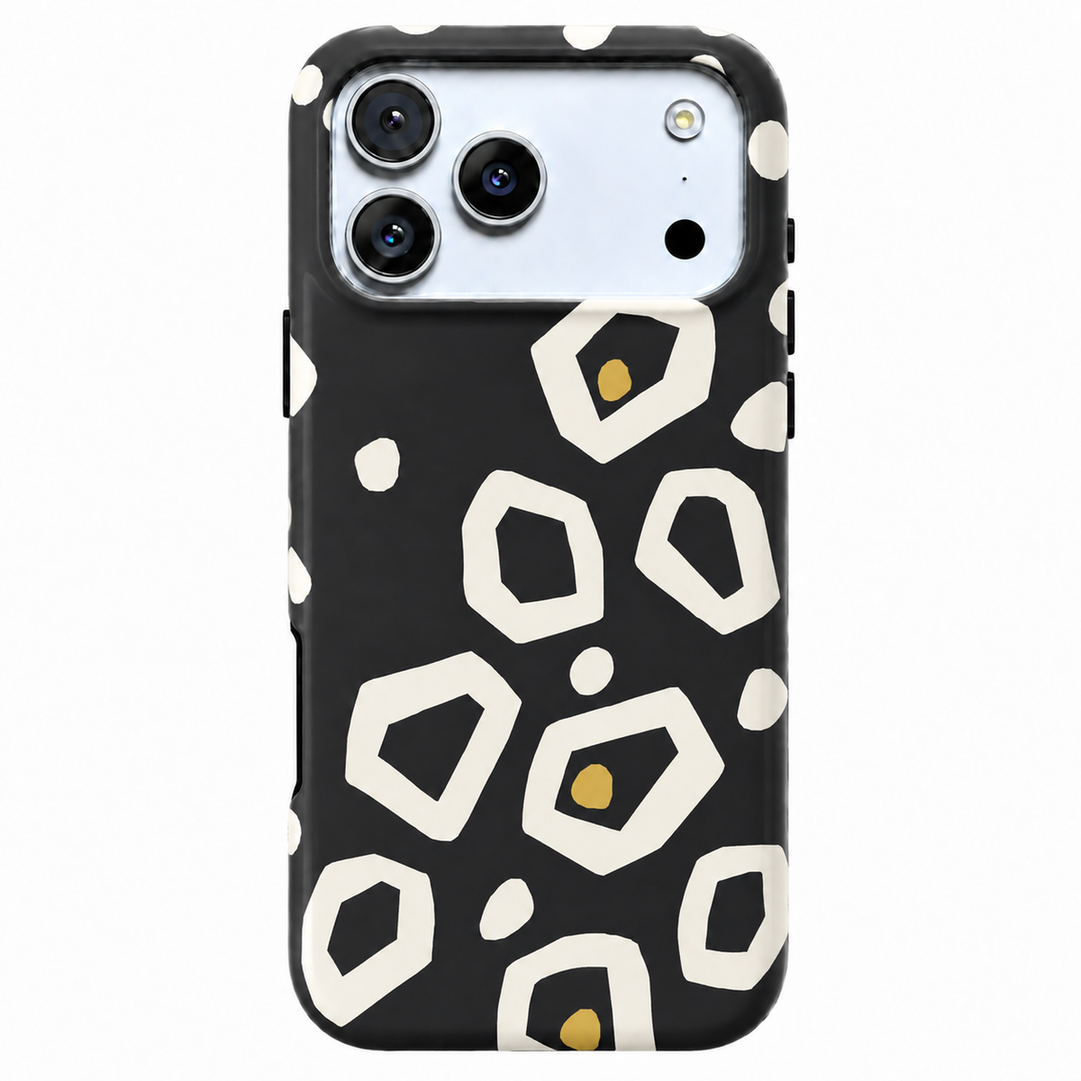 Night Pebbles | Black Geometric Phone Case