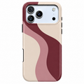 Merlot Flow | Burgundy Retro Wave Phone Case