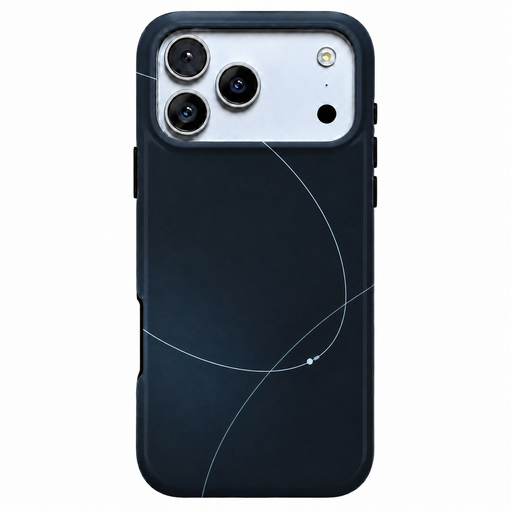 Midnight Orbit | Navy Minimal Line Phone Case