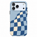 Blue Check Wave | Wavy Checkerboard Phone Case