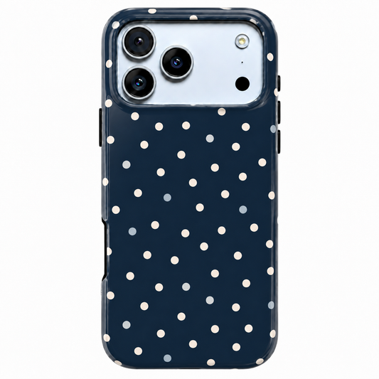 After Dark Dots | Navy Polka Dot Phone Case