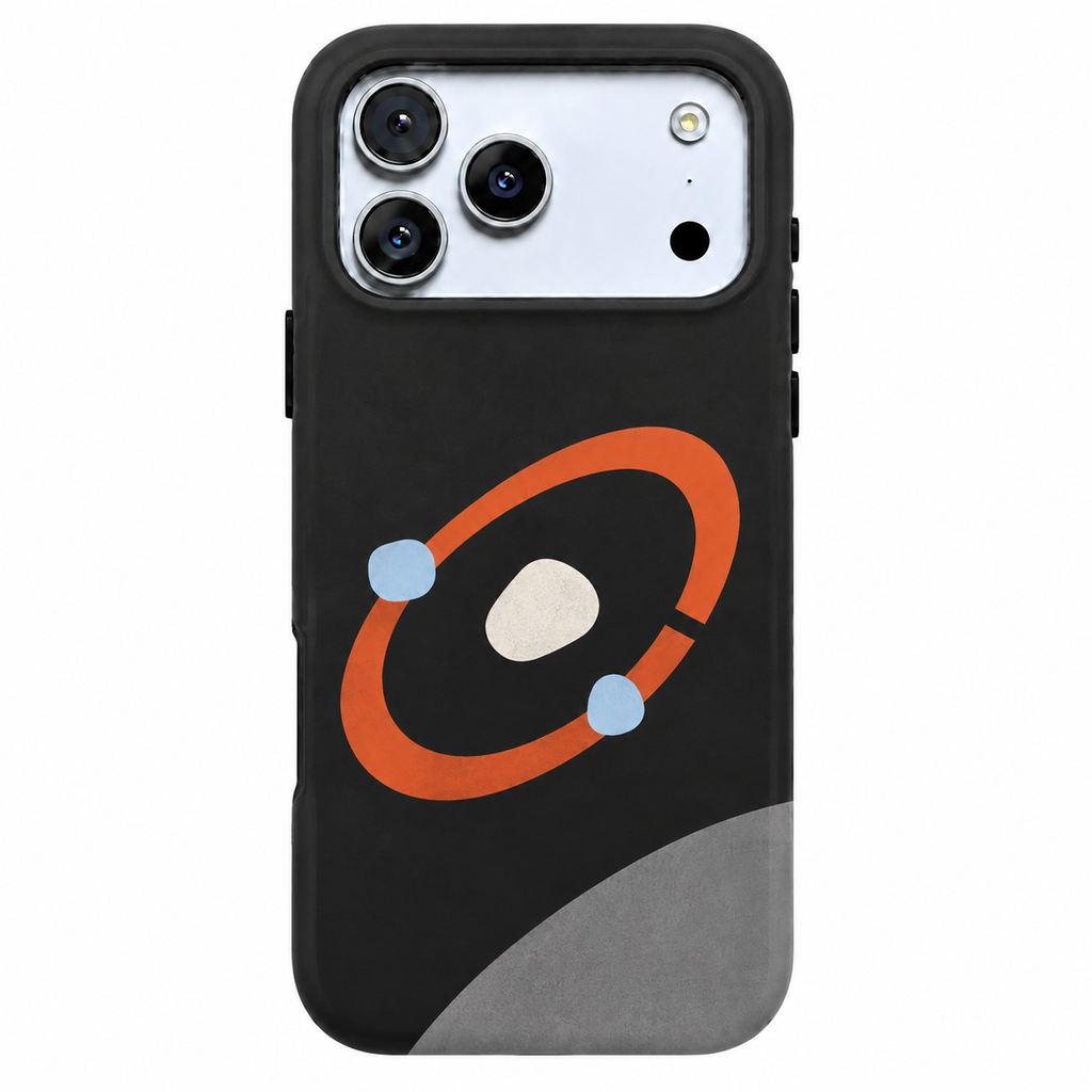 Signal Orbit | Black Abstract Phone Case