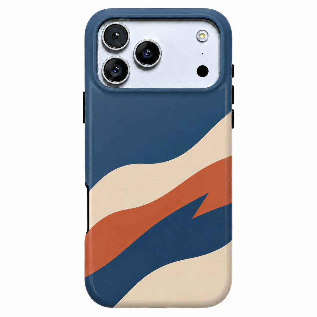 Coastal Current | Blue & Orange Wave Phone Case