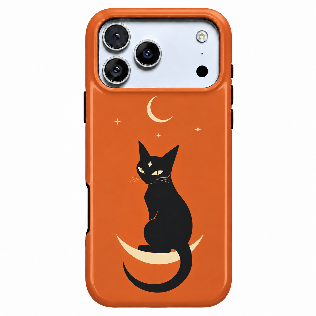 Crescent Cat | Black Cat Halloween Phone Case