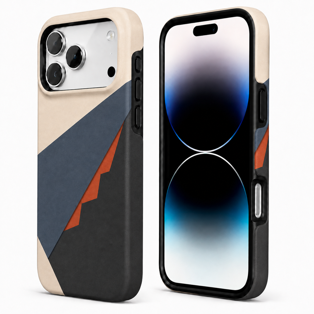 Cut Through | Navy Geometric Phone Case