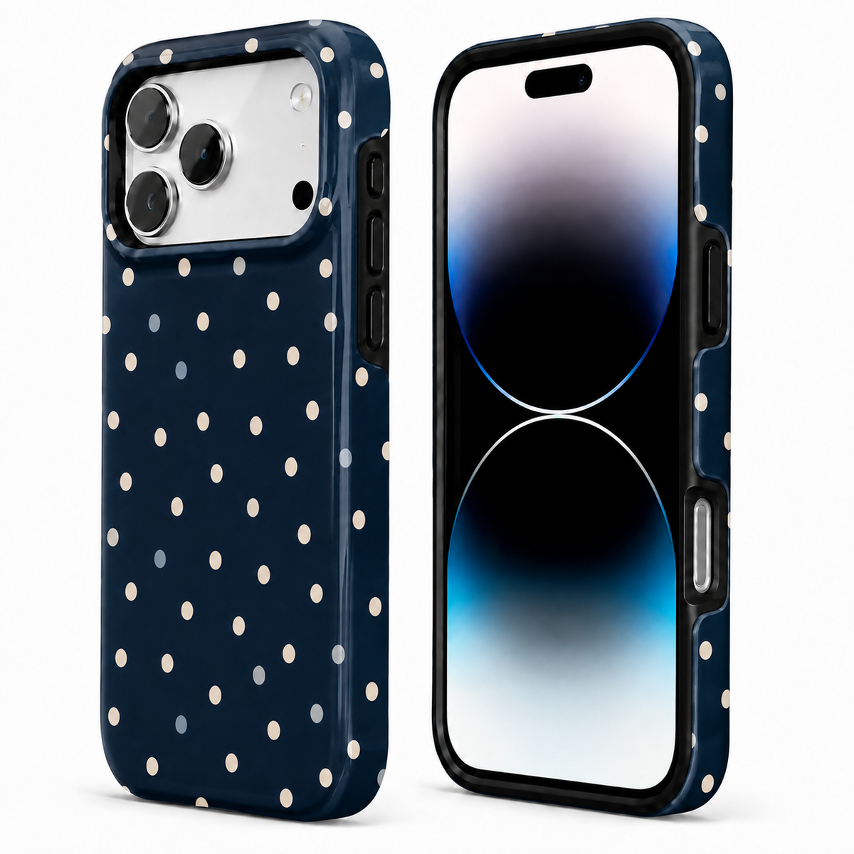 After Dark Dots | Navy Polka Dot Phone Case