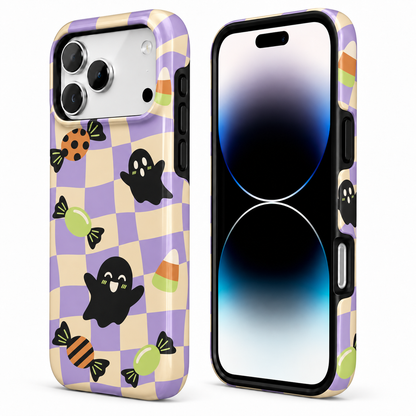 Candy Haunt | Checkerboard Ghost Phone Case