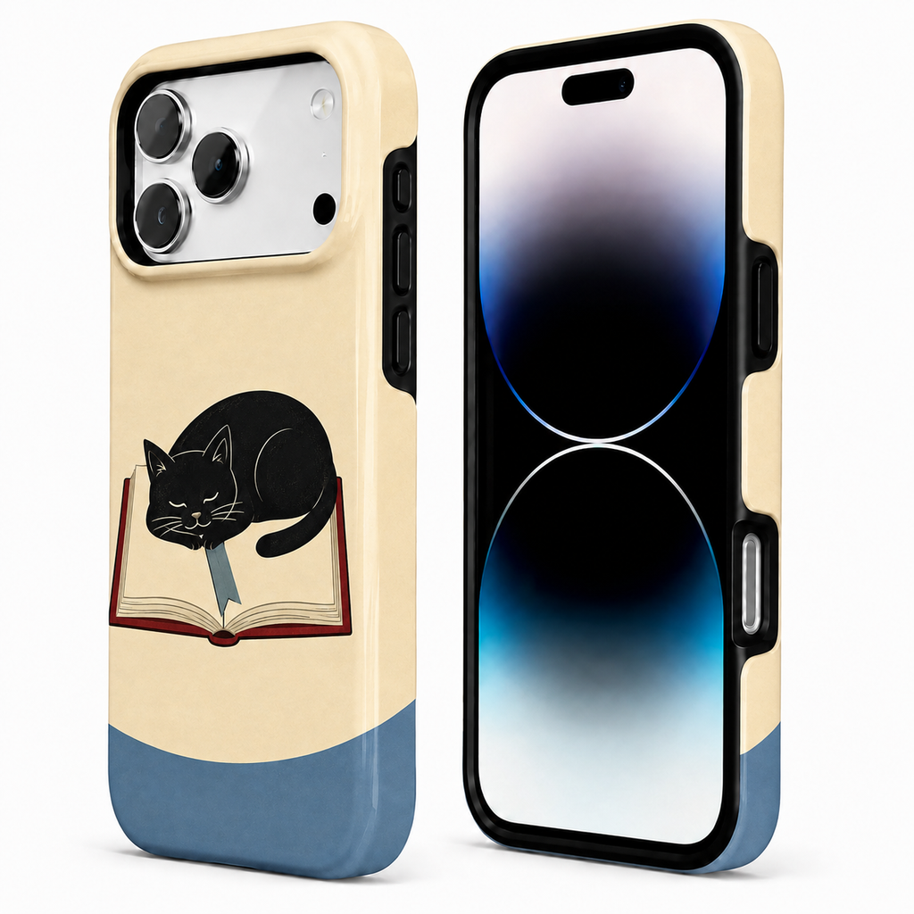 Book Nap | Black Cat Reading Phone Case