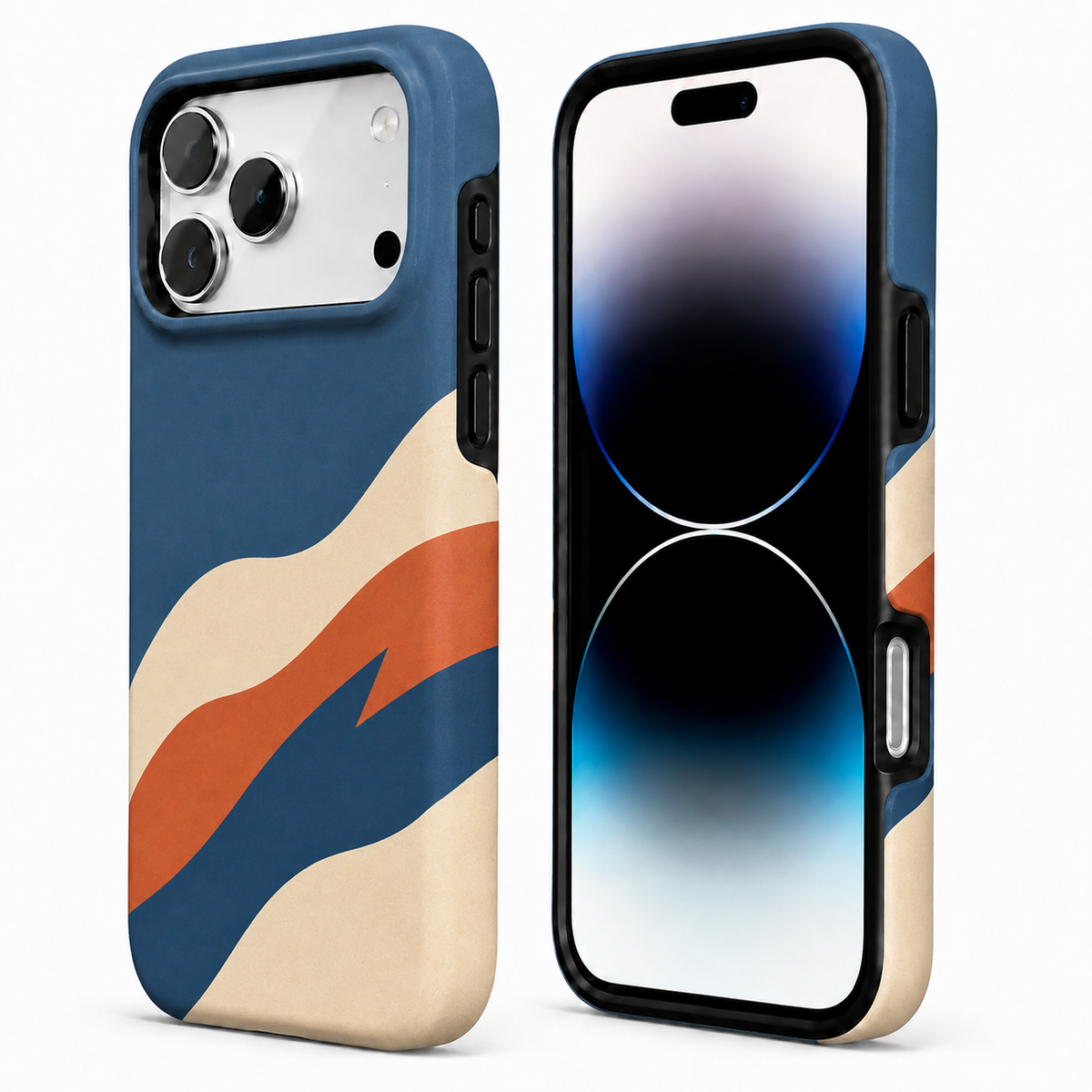 Coastal Current | Blue & Orange Wave Phone Case