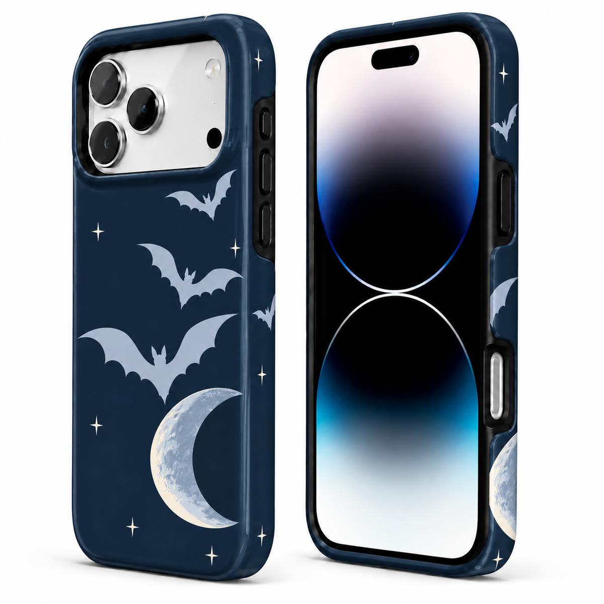Midnight Flight | Moon & Bats Phone Case