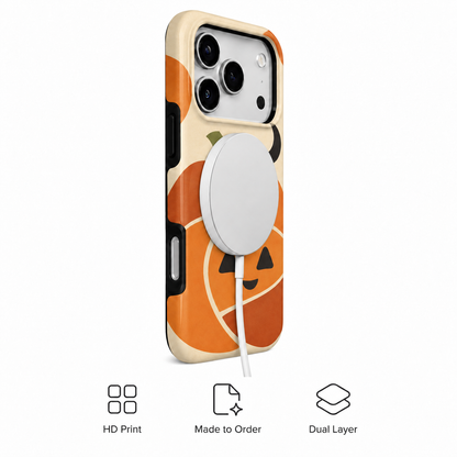 Pumpkin Moon | Geometric Jack-o'-Lantern Phone Case