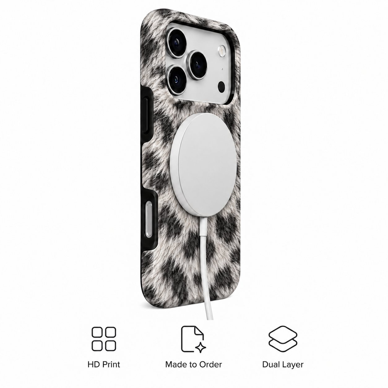 Shadow Pelt | Monochrome Shag Phone Case