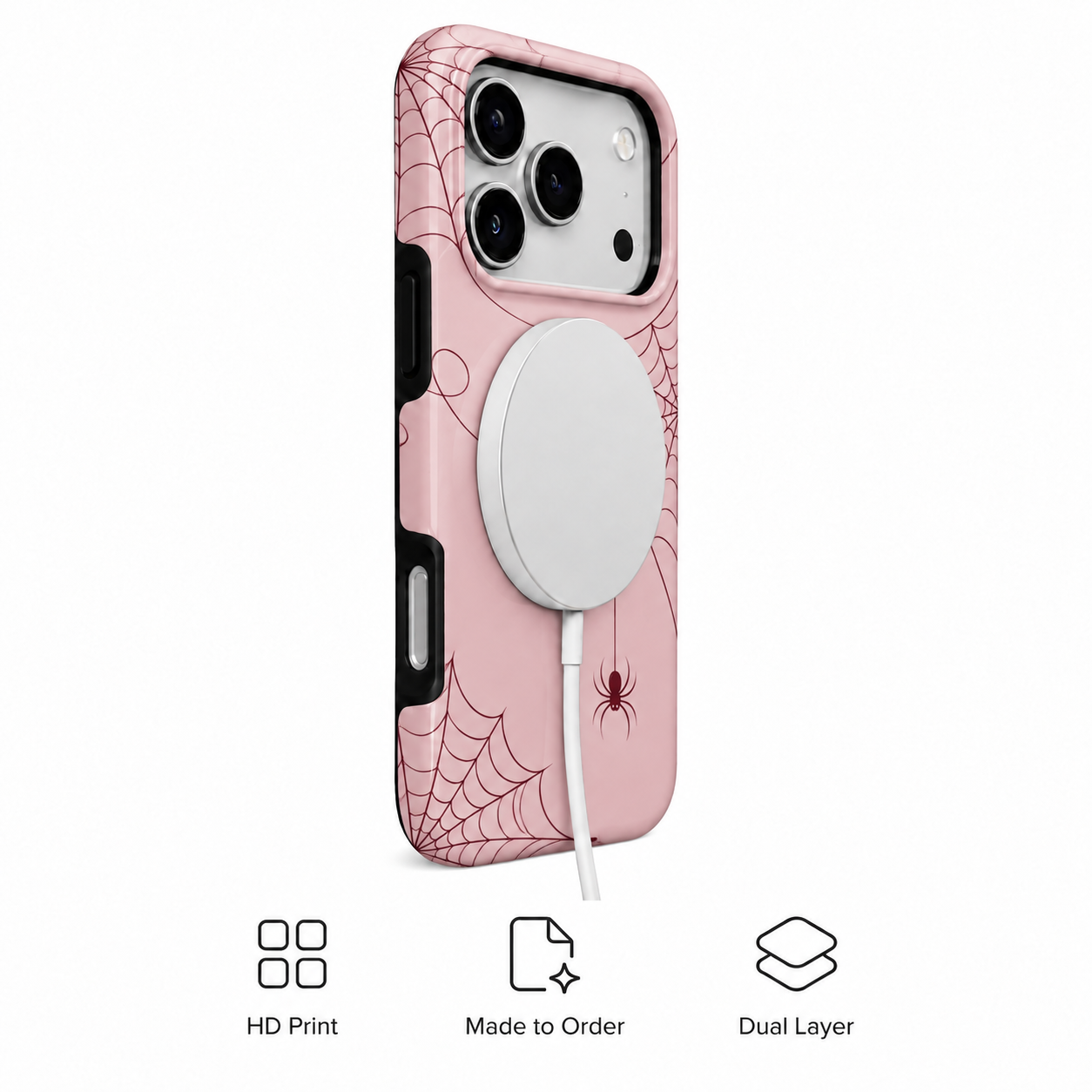 Blush Web | Pink Spiderweb Phone Case