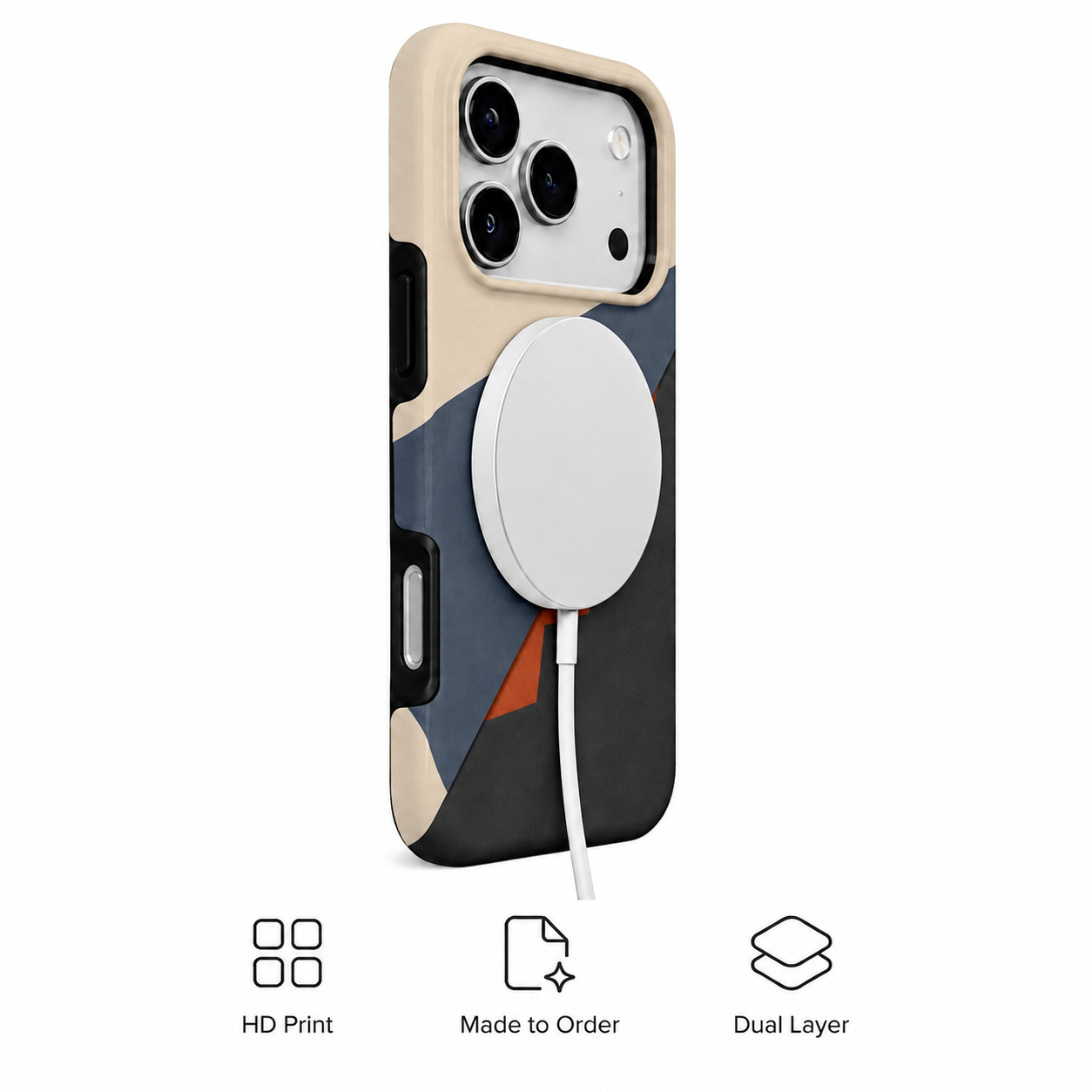 Cut Through | Navy Geometric Phone Case
