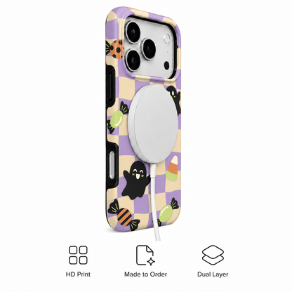 Candy Haunt | Checkerboard Ghost Phone Case