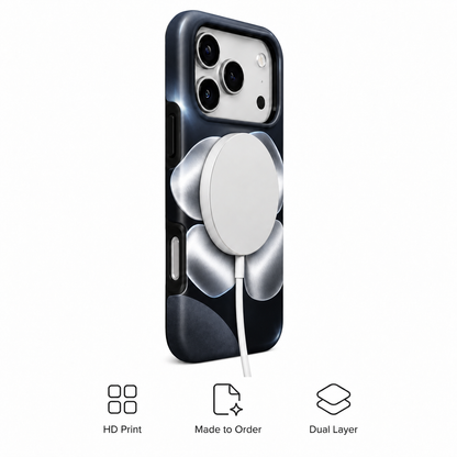Chrome Bloom | Metallic Floral Phone Case