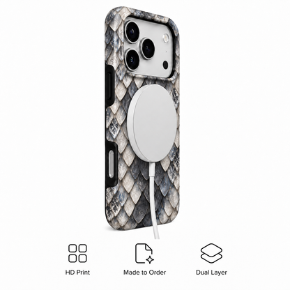 Silver Plume | Layered Scale Phone Case