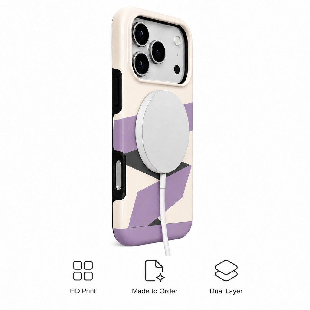 Lavender Fold | Purple Geometric Phone Case