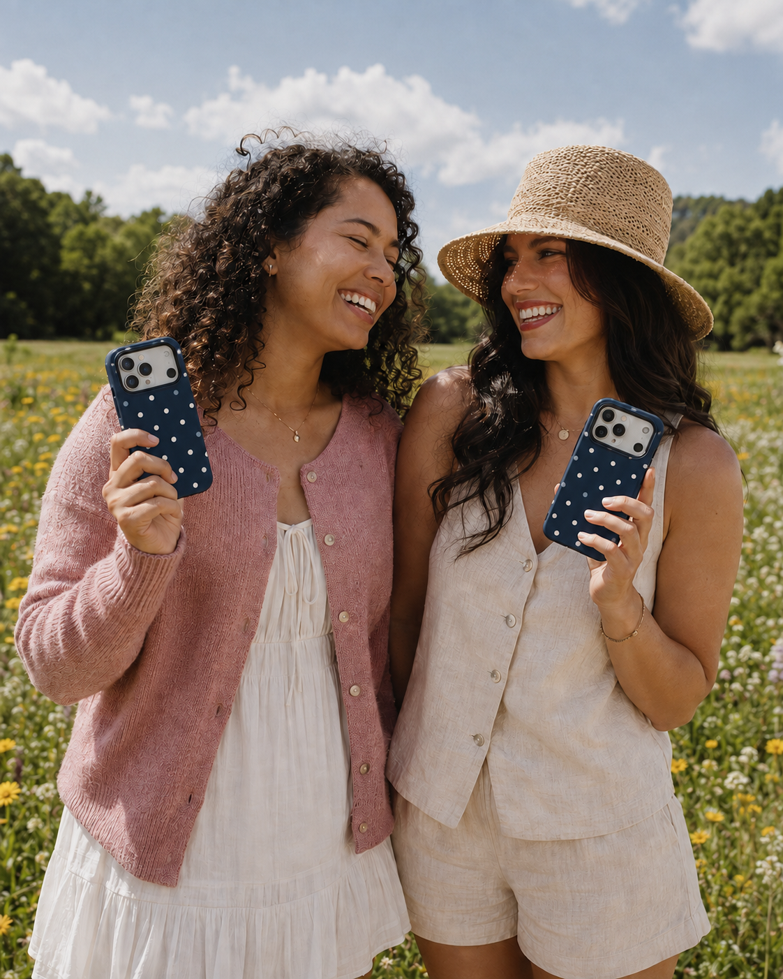 After Dark Dots | Navy Polka Dot Phone Case