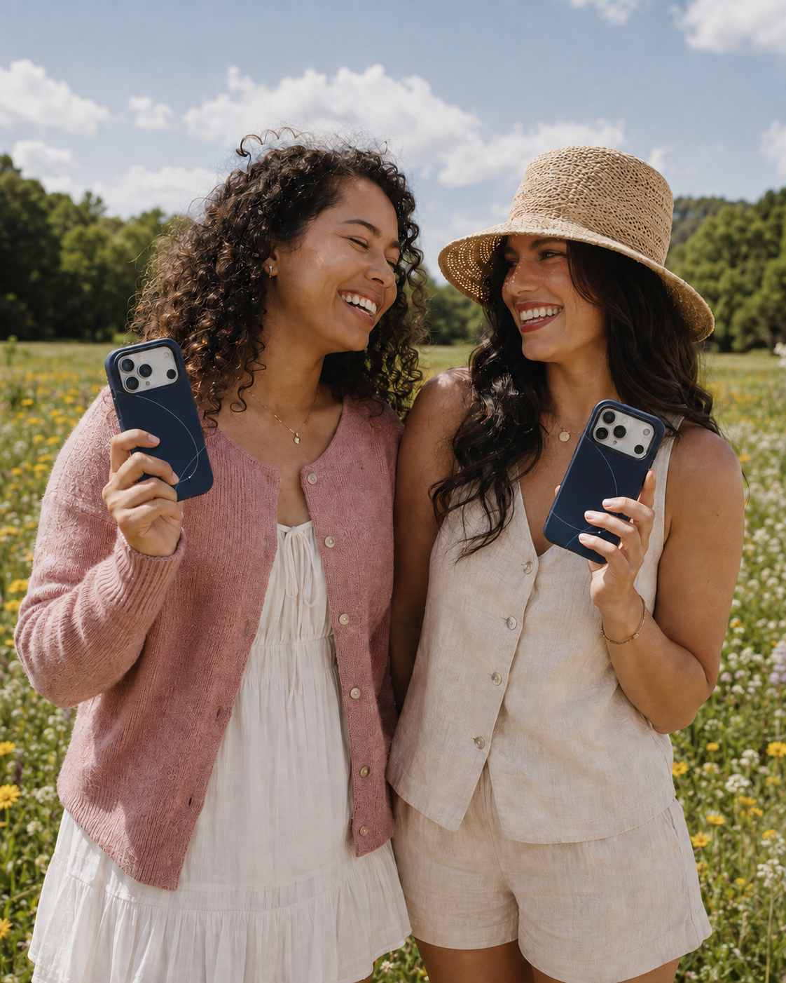 Midnight Orbit | Navy Minimal Line Phone Case