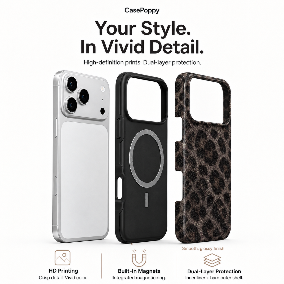 Night Prowl | Dark Leopard Phone Case