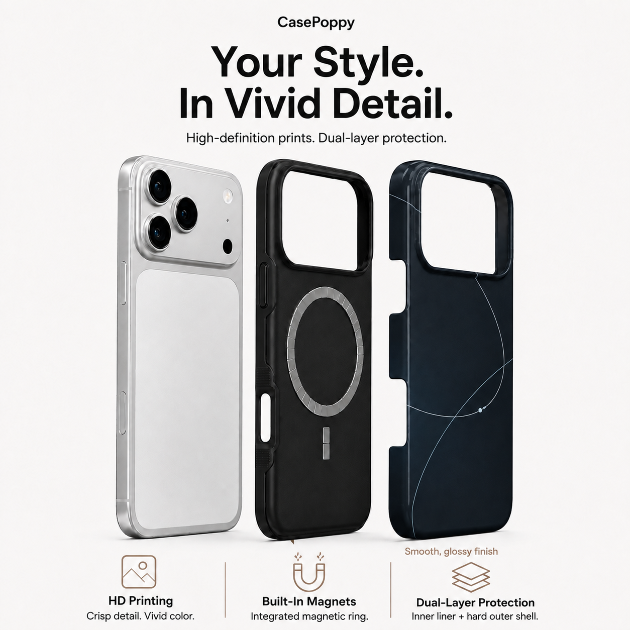 Midnight Orbit | Navy Minimal Line Phone Case