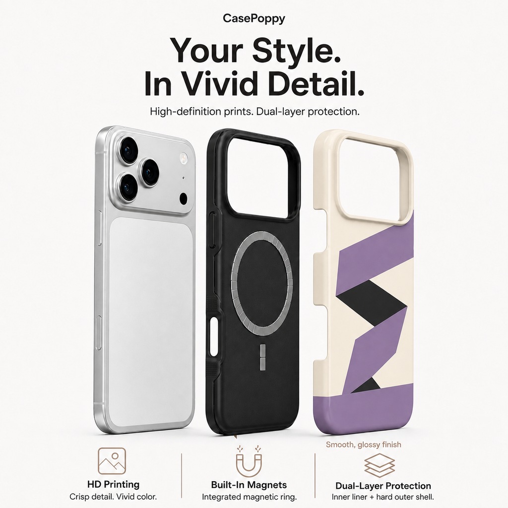 Lavender Fold | Purple Geometric Phone Case