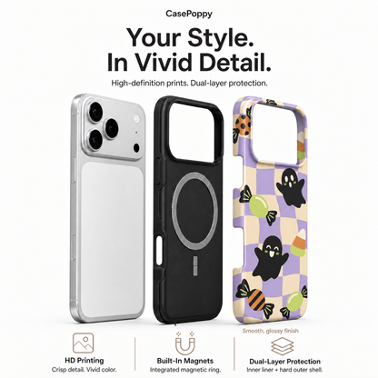 Candy Haunt | Checkerboard Ghost Phone Case