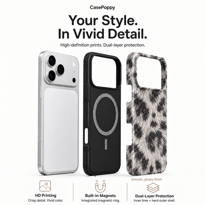 Shadow Pelt | Monochrome Shag Phone Case