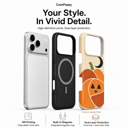 Pumpkin Moon | Geometric Jack-o'-Lantern Phone Case