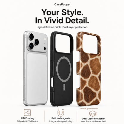 Savanna Grid | Giraffe Print Phone Case