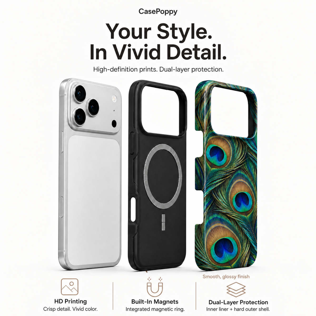 Emerald Eye | Peacock Feather Phone Case