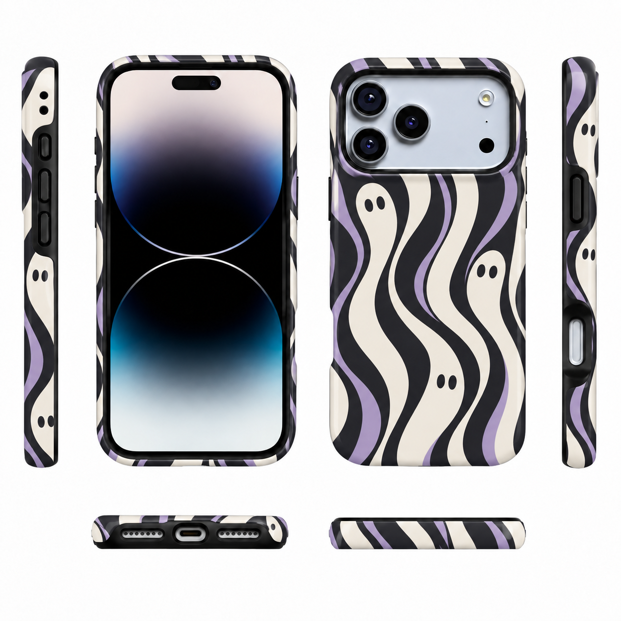 Wavy Spirits | Purple Ghost Phone Case