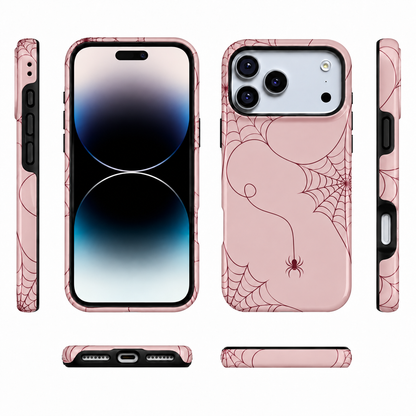 Blush Web | Pink Spiderweb Phone Case