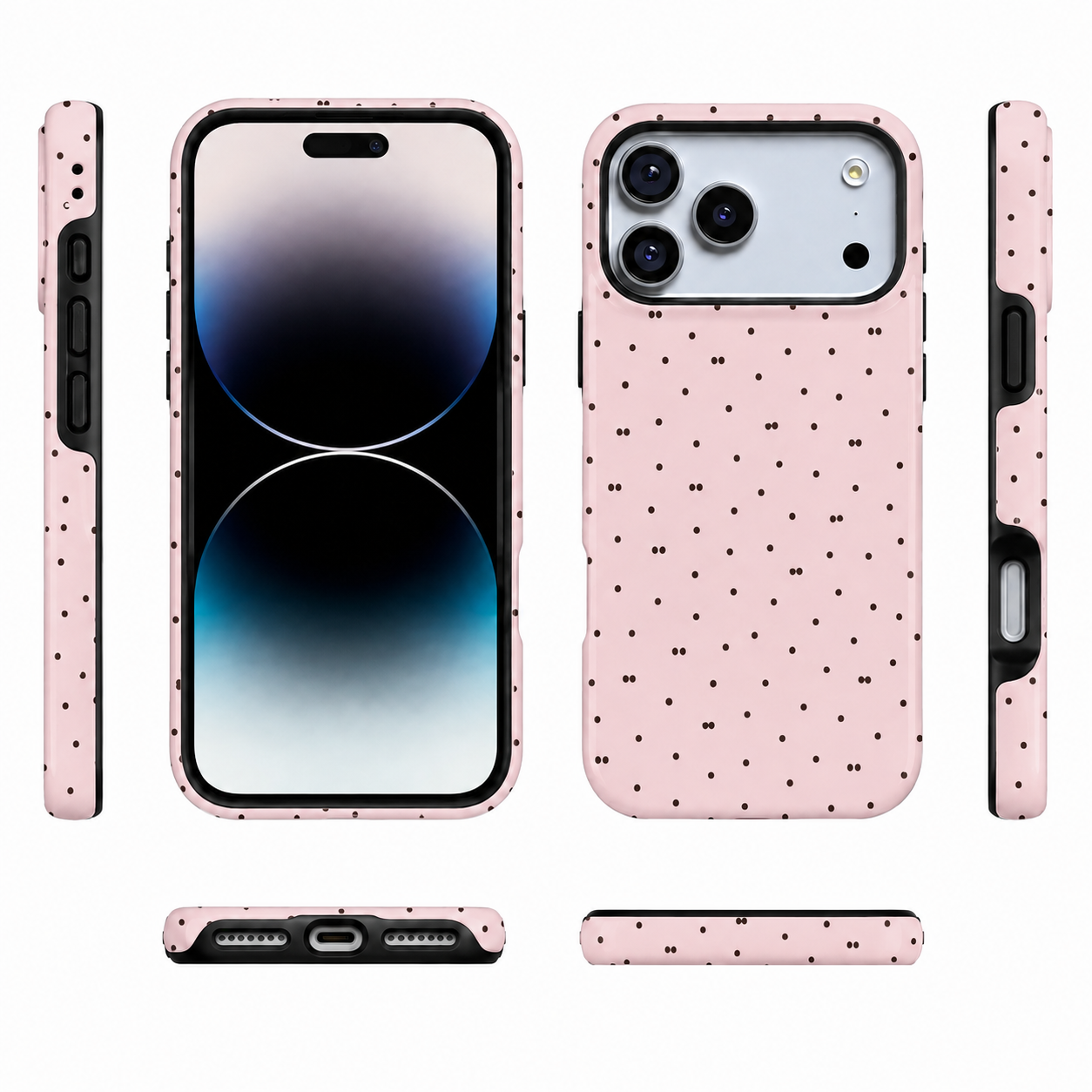 Blush Pebbles | Pink Dot Phone Case