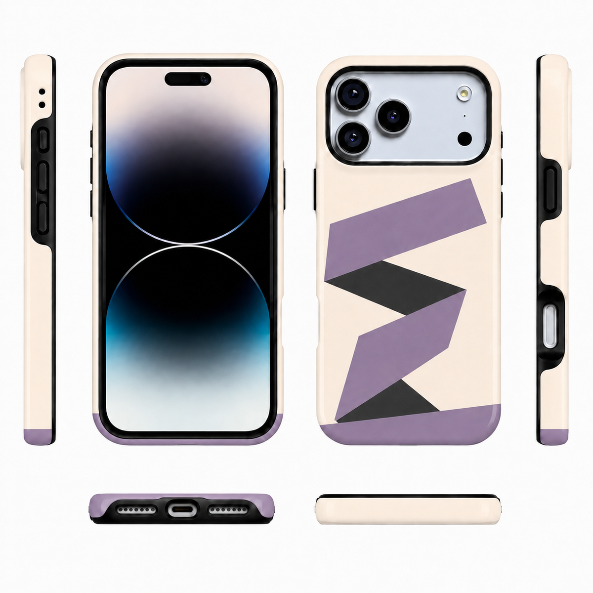 Lavender Fold | Purple Geometric Phone Case