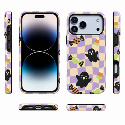 Candy Haunt | Checkerboard Ghost Phone Case