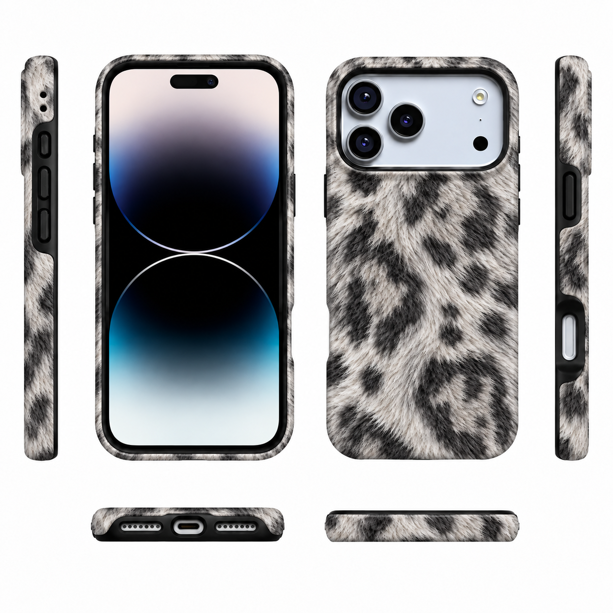 Shadow Pelt | Monochrome Shag Phone Case