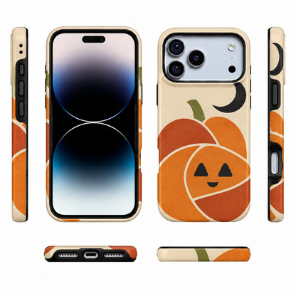 Pumpkin Moon | Geometric Jack-o'-Lantern Phone Case
