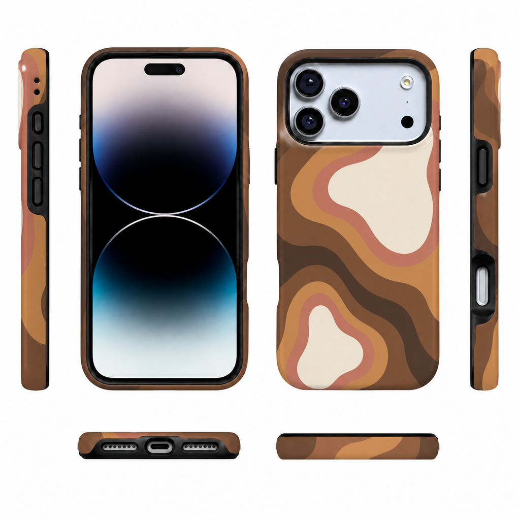 Canyon Echo | Earth-Tone Abstract Phone Case