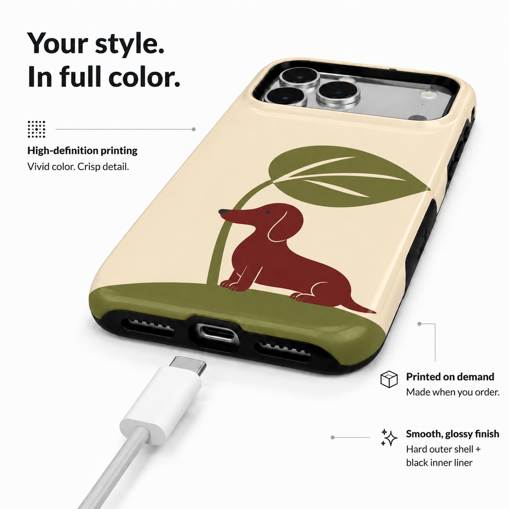 Leafside Pup | Dachshund Phone Case