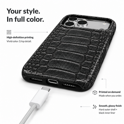 Black Bayou | Crocodile Texture Phone Case