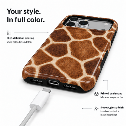 Savanna Grid | Giraffe Print Phone Case