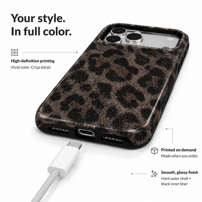 Night Prowl | Dark Leopard Phone Case