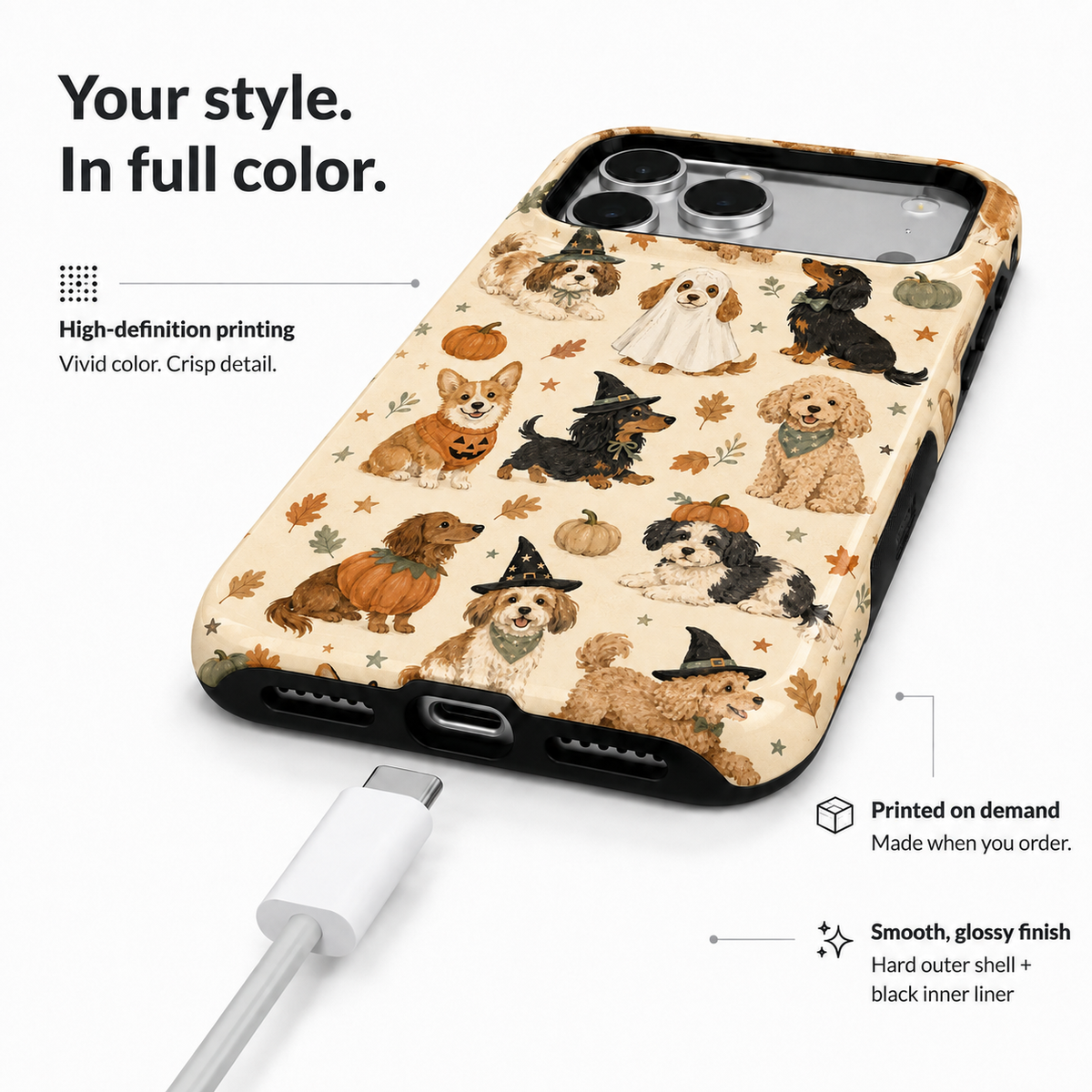 Trick-or-Treat Tails | Halloween Dog Phone Case
