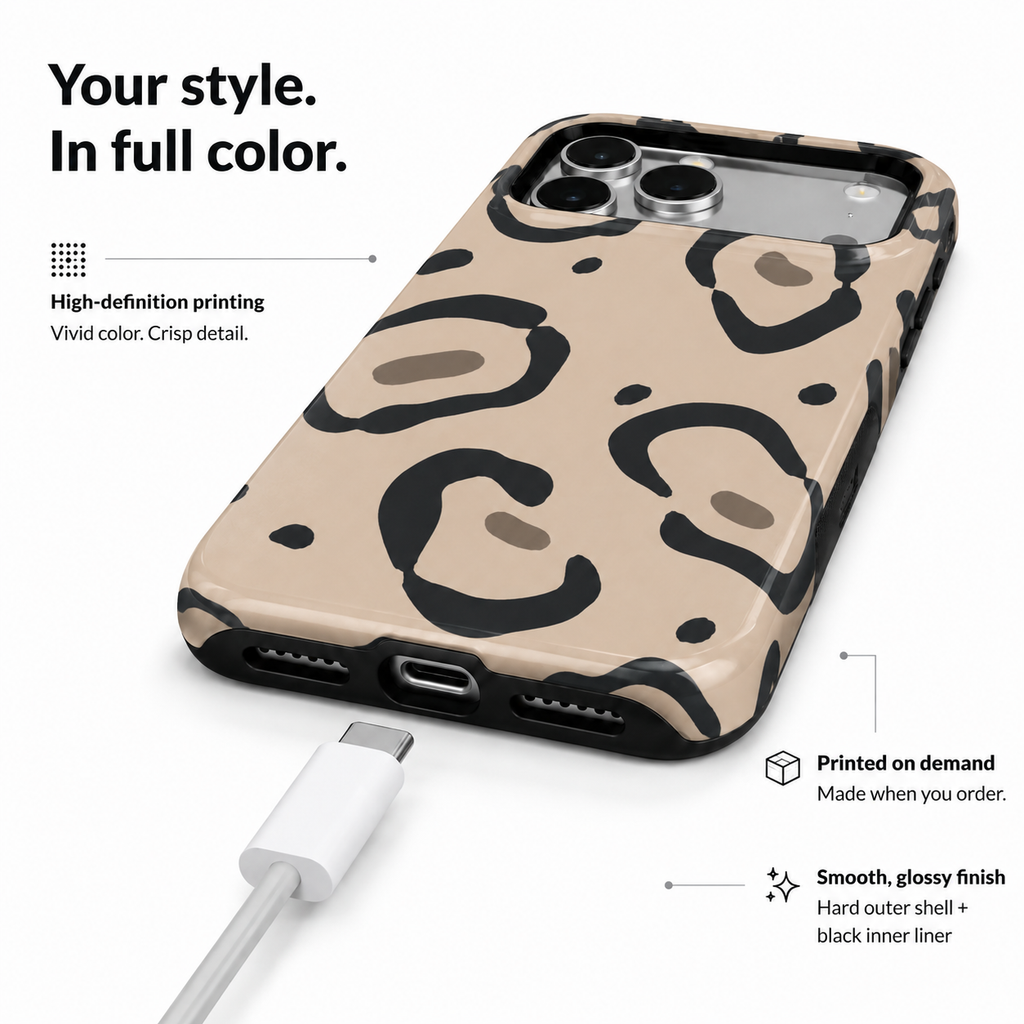 Muse Spots | Neutral Abstract Leopard Phone Case